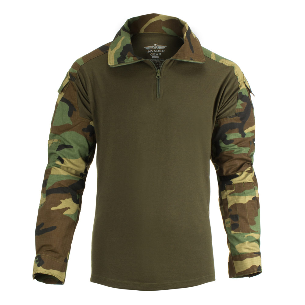 1267-3 Μπλούζα Μάχης Combat Shirt Woodland - Invader Gear - Image 3