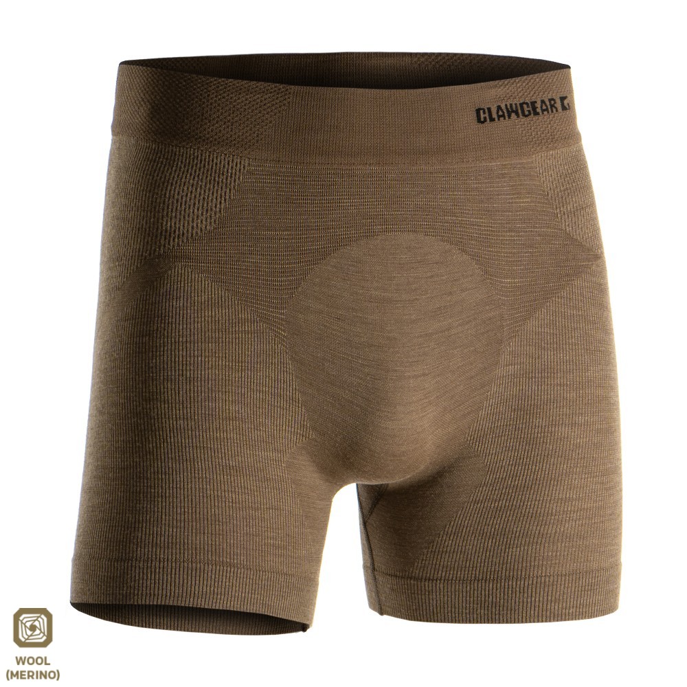 Μάλλινο Ισοθερμικό Μπόξερ Merino Seamless - Stonegrey Olive - Clawgear