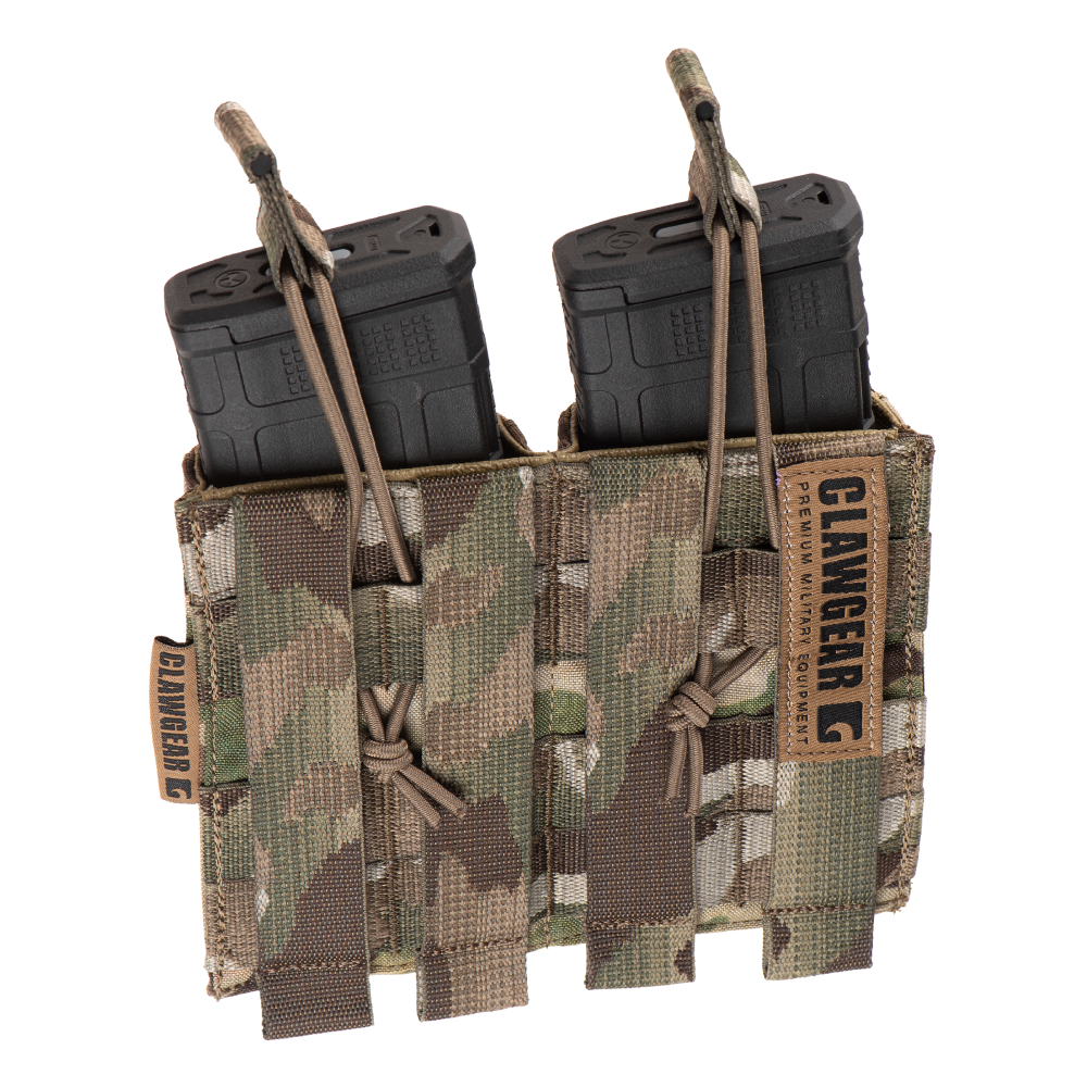 4634_5 Θήκη 2 Γεμιστήρων 5.56 Open Top Core – Multicam – Clawgear - Image 5