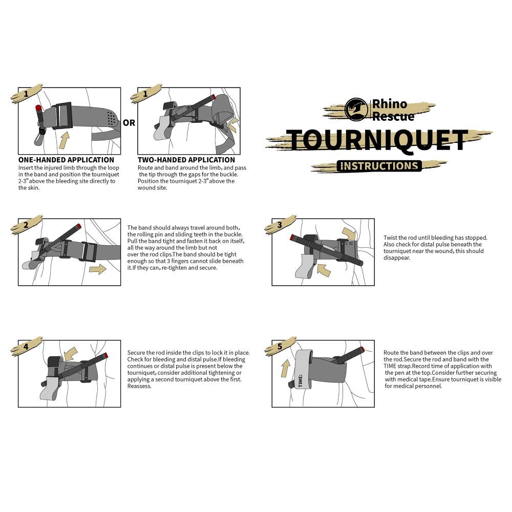 4309-2 Tourniquet Ιμάντας Ίσχαιμης Περίδεσης - Μεταλλική Ράβδος - Rhino Rescue - Image 3