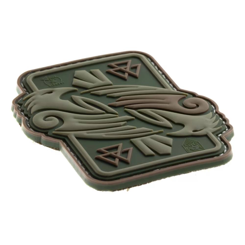 4492-3 Odin's Raven 3D Rubber Patch - Green - JTG - Image 3