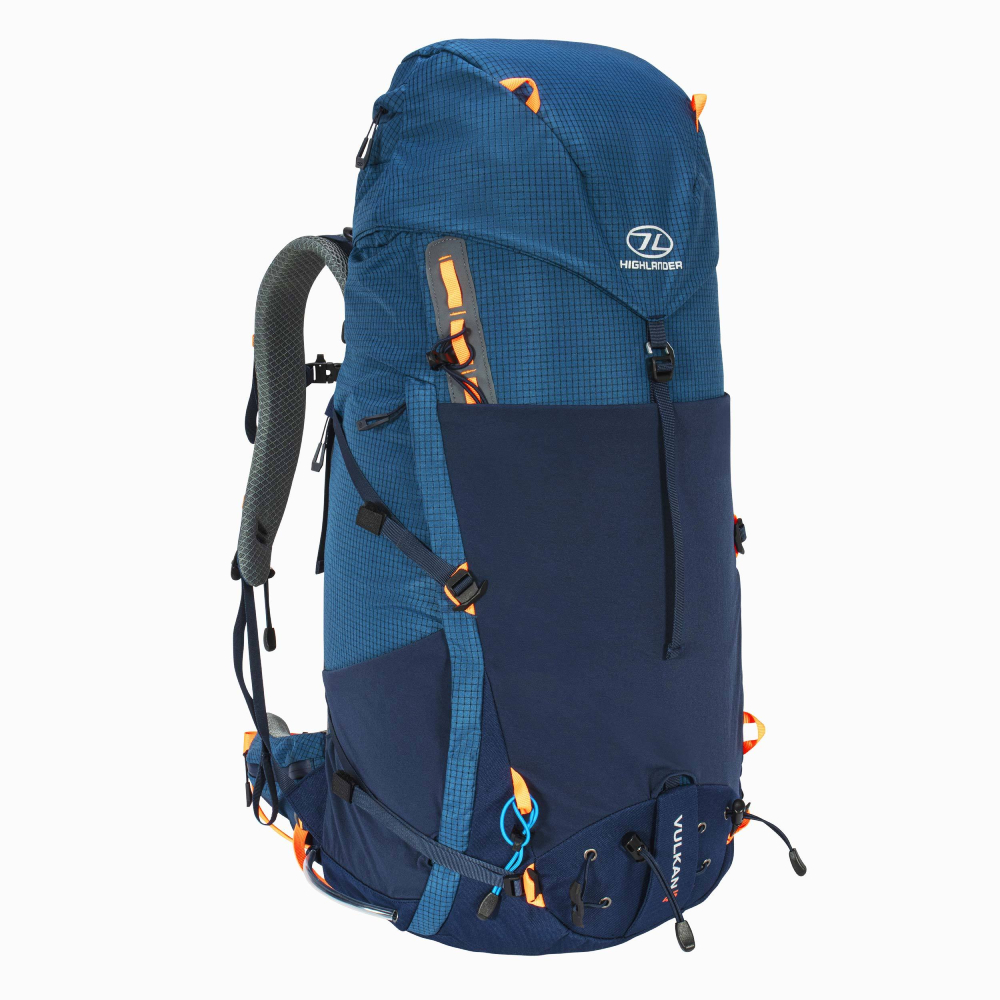 4729-3 Σακίδιο Πλάτης – Vulkan Mountain Rucksack 45L - Μπλε – Highlander - Image 6