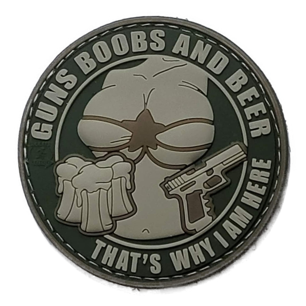 Guns Boobs & Beer 3D Rubber Patch - Multicam - JTG