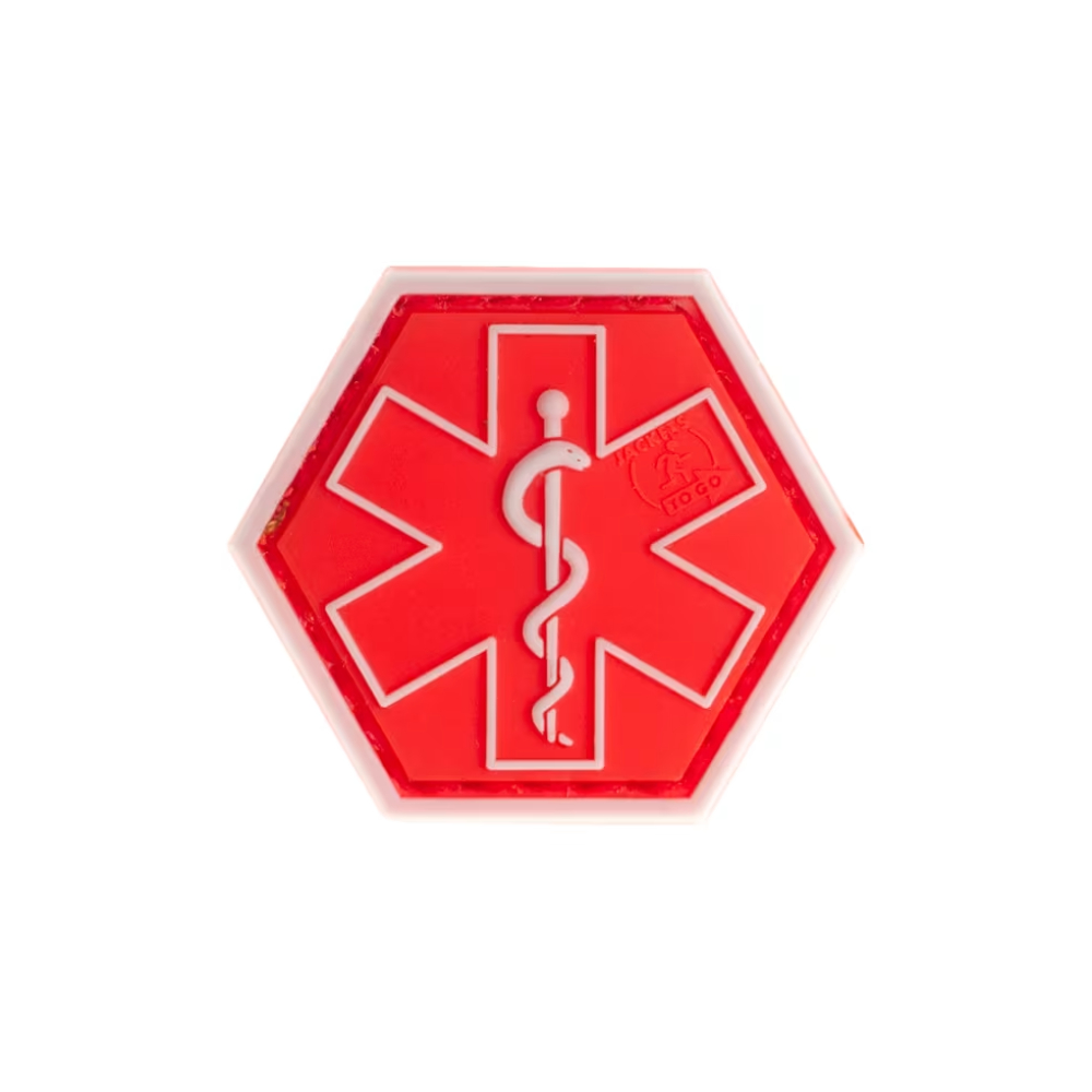 Paramedic Hexagon 3D Rubber Patch - Κόκκινο - JTG